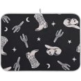thumbnail image 1 of Western Theme Cactus Black Dish Drying Mats Super Absorbent Multicolor Dish Drain Mat for Counter Kitchen Drying Mats 18x24 Inch, 1 of 5