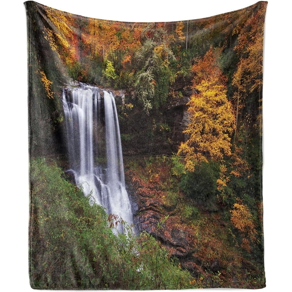 Western Throw Blanket, American Rodeo Theme Cowgirl Design Leather Boots Hat Rustic Picture, Flannel Fleece Accent Piece Soft Couch Cover for Adults, 50" x 60", Black Brown