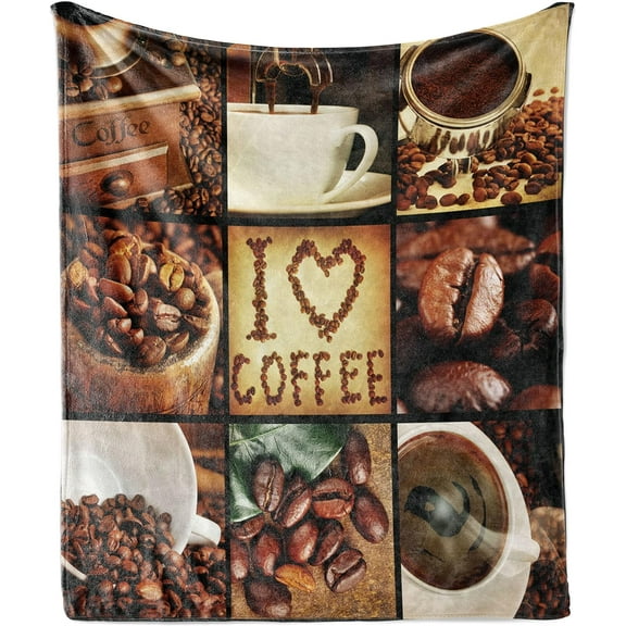 Western Throw Blanket, American Rodeo Theme Cowgirl Design Leather Boots Hat Rustic Picture, Flannel Fleece Accent Piece Soft Couch Cover for Adults, 50" x 60", Black Brown D1