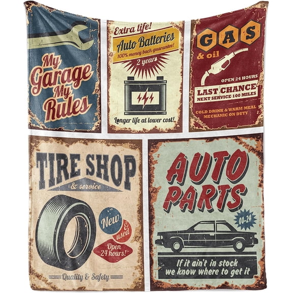 Western Throw Blanket, American Rodeo Theme Cowgirl Design Leather Boots Hat Rustic Picture, Flannel Fleece Accent Piece Soft Couch Cover for Adults, 50" x 60", Black Brown D1