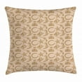 thumbnail image 1 of Western Throw Pillow Cushion Cover, Engraving Style Star Boot and Money Revolver Line Pattern Worn Out Dotted Backdrop, Decorative Square Accent Pillow Case, 18 X 18 Inches, Tan Brown, by Ambesonne, 1 of 2