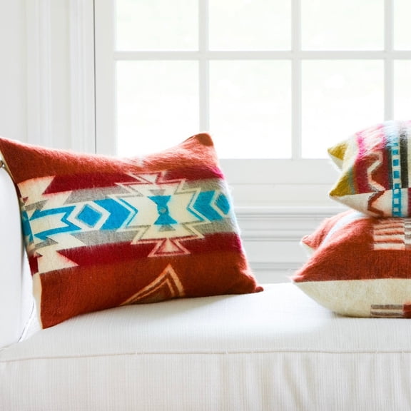 Western Throw Pillow Southwest Inspired Pillow Case Pattern Design Lumbar Pillow Case Antisana Earth - Lumbar