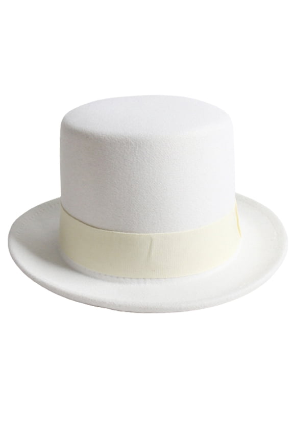 Western Top Hat Wide Brim Fedora Hat Gift for Boyfriend Top Hat Short Brim Magician Costume for Outdoor Gatherings