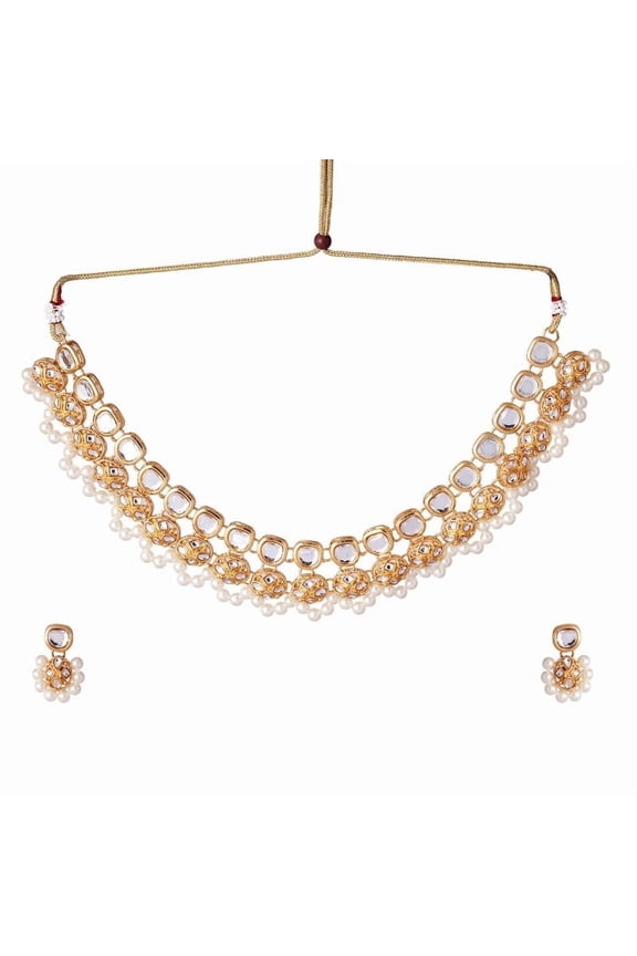 Western/Traditional Fashion Jewellery Set With Earring (KD White)