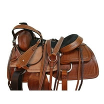 Western Trail Saddle Horse Pleasure Tooled Leather Ranch Tack Set 15 16 17 18 FQHB