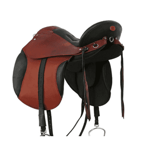 Western Trail Saddle Premium Leather Endurance Saddle with Padded Seat, Lightweight & Comfortable for Long Rides