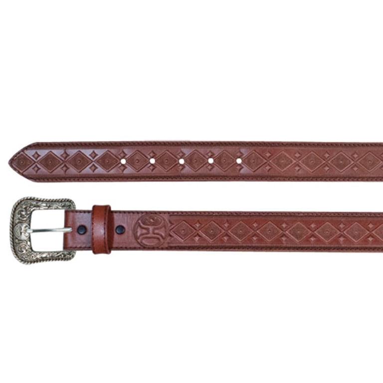 Western Trenditions Llc Mens Hooey Diamond Tooled Belt 40  display picture 3