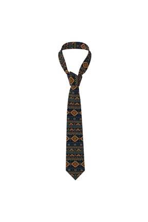 Western Tribal Zigzag Textile Art Men's Neck Tie Casual Necktie Formal Business Wedding Party