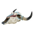thumbnail image 1 of Western Turquoise And Red Teardrop Gems Mosaic Steer Cow Skull Decorative Box, 1 of 7