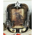 thumbnail image 1 of Western US Marshall Badge Revolver Pistols And Ropes 4"X6" Photo Picture Frame, 1 of 5