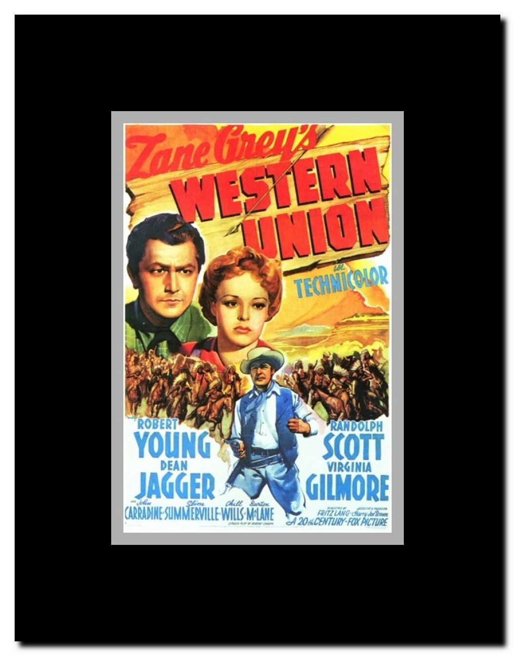 Western Union Framed Movie Poster