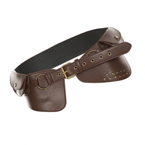 Western Waist Bag Belt for Women Rivet Studded Corset Pocket Belt for Daily Use 2000s Girl Decorative Belt All Matching