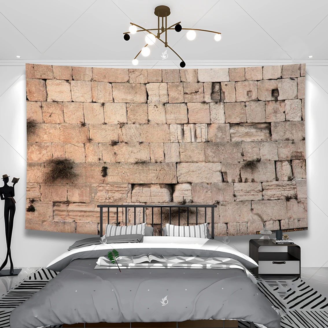Western Wall Background ration Room Jerusalem Wailing Wall Tapestry ...
