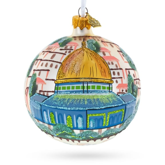 Western Wall, Temple Mount, Jerusalem, Israel Glass Ball Christmas Ornament 4 Inches