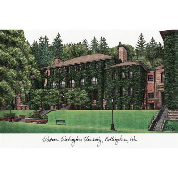 Western Washington UniversityCampus Images Lithograph Print