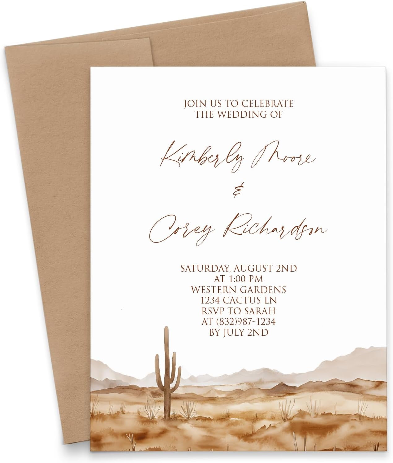 Western Wedding Invitations With Envelopes, Wedding Invites , Country Theme  Wedding Invitations Customizable, Marriage Celebration Invite, Your choice  ..., image size:1270x1495