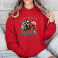 thumbnail image 1 of Western Wrangling Cheer Christmas Festive Rodeo Country Holiday Hoodie Shirt, up to size 5XL, 1 of 2