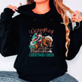 thumbnail image 1 of Western Wrangling Cheer Christmas Festive Rodeo Country Holiday Hoodie Shirt, up to size 5XL, 1 of 2