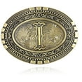 thumbnail image 1 of Western cowboy belt buckle initials ABCDEF TO Z Men's novelty upgraded belt accessories, 1 of 9
