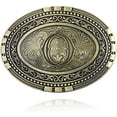 thumbnail image 1 of Western cowboy belt buckle initials ABCDEF TO Z Men's novelty upgraded belt accessories, 1 of 9