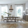 thumbnail image 1 of Westfield 5 Piece Trestle Table Set - Havana Brown Finish, 1 of 12