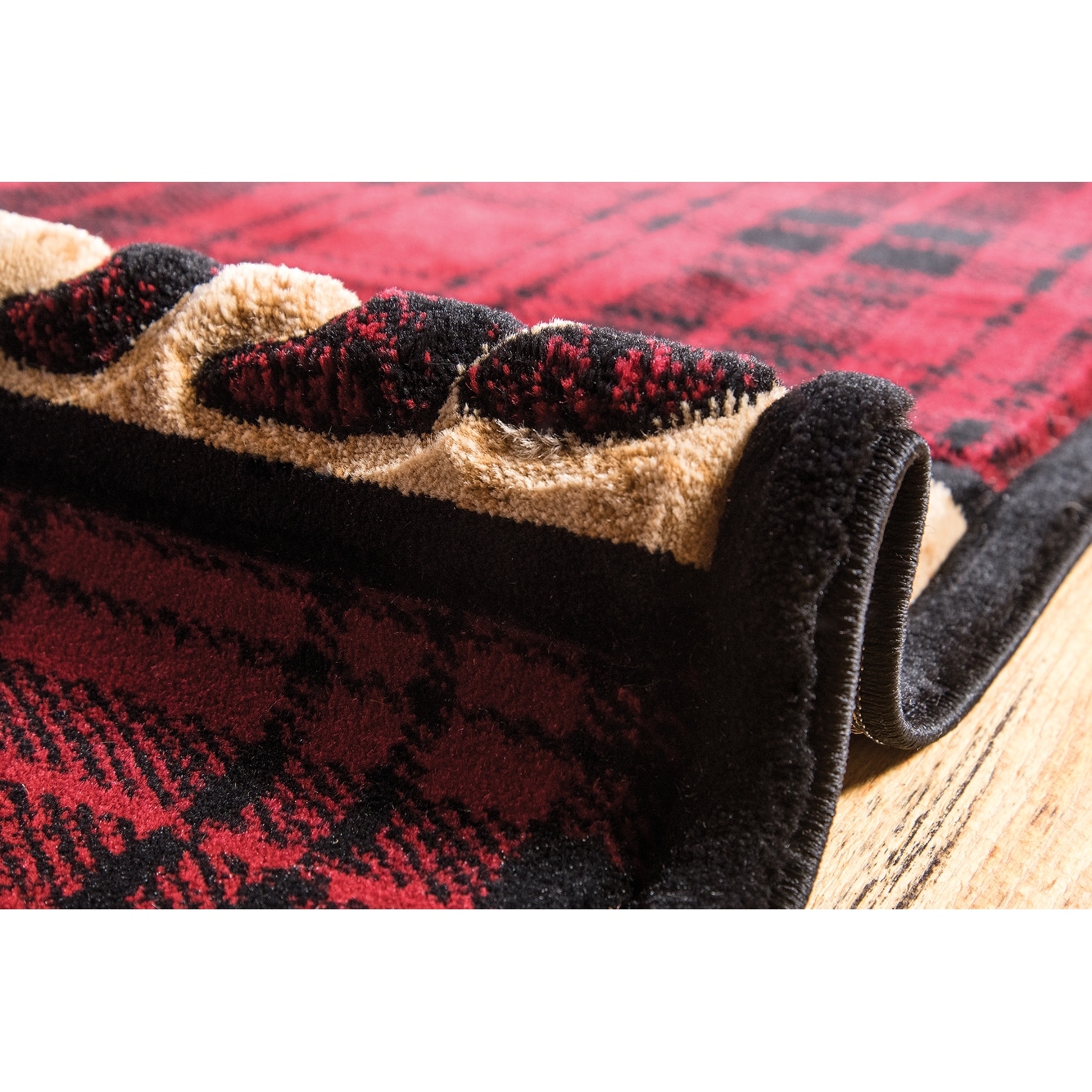 Westfield Home Graham Grizzly Way Burgundy Hand-Carved Area Rug 2'7" x ...