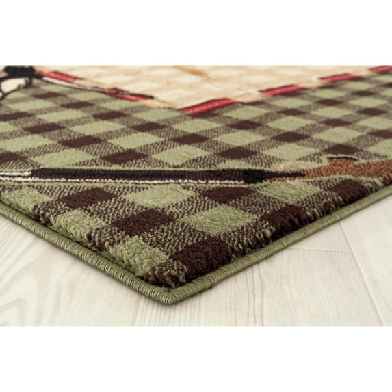 Westfield Home Hollyhock Dog Alert Area Rug 1'10" x 3' 2' x 3' Accent, Indoor Entryway, Living Room, Bedroom