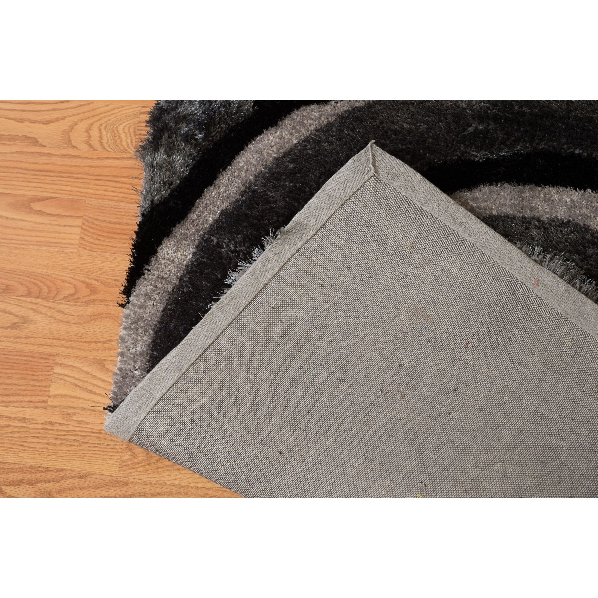 Posh Rugs Westfield Home Posh Shari Black Ultra Plush Shag Area Rug 1'10 x 3'1 2 ...