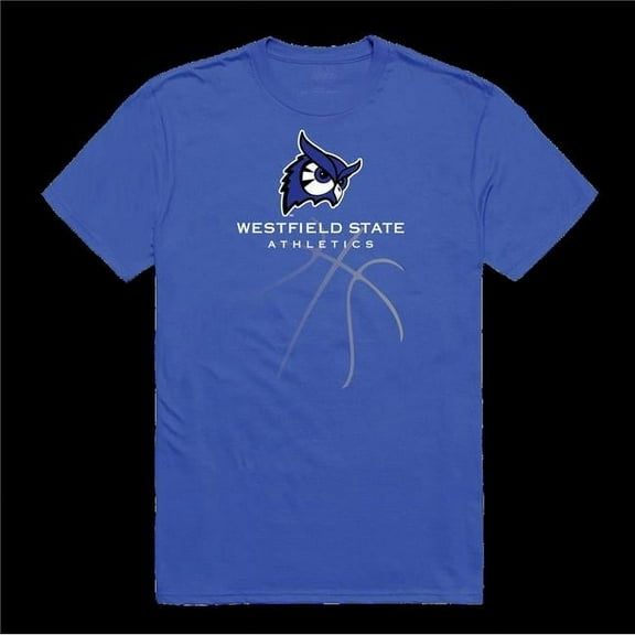 Westfield State University Owls College Basketball T-Shirt, Royal - Large
