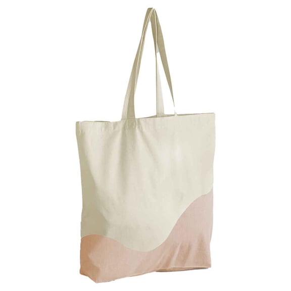 Westford Mill Adult Wave Natural Cotton Maxi Tote Bag