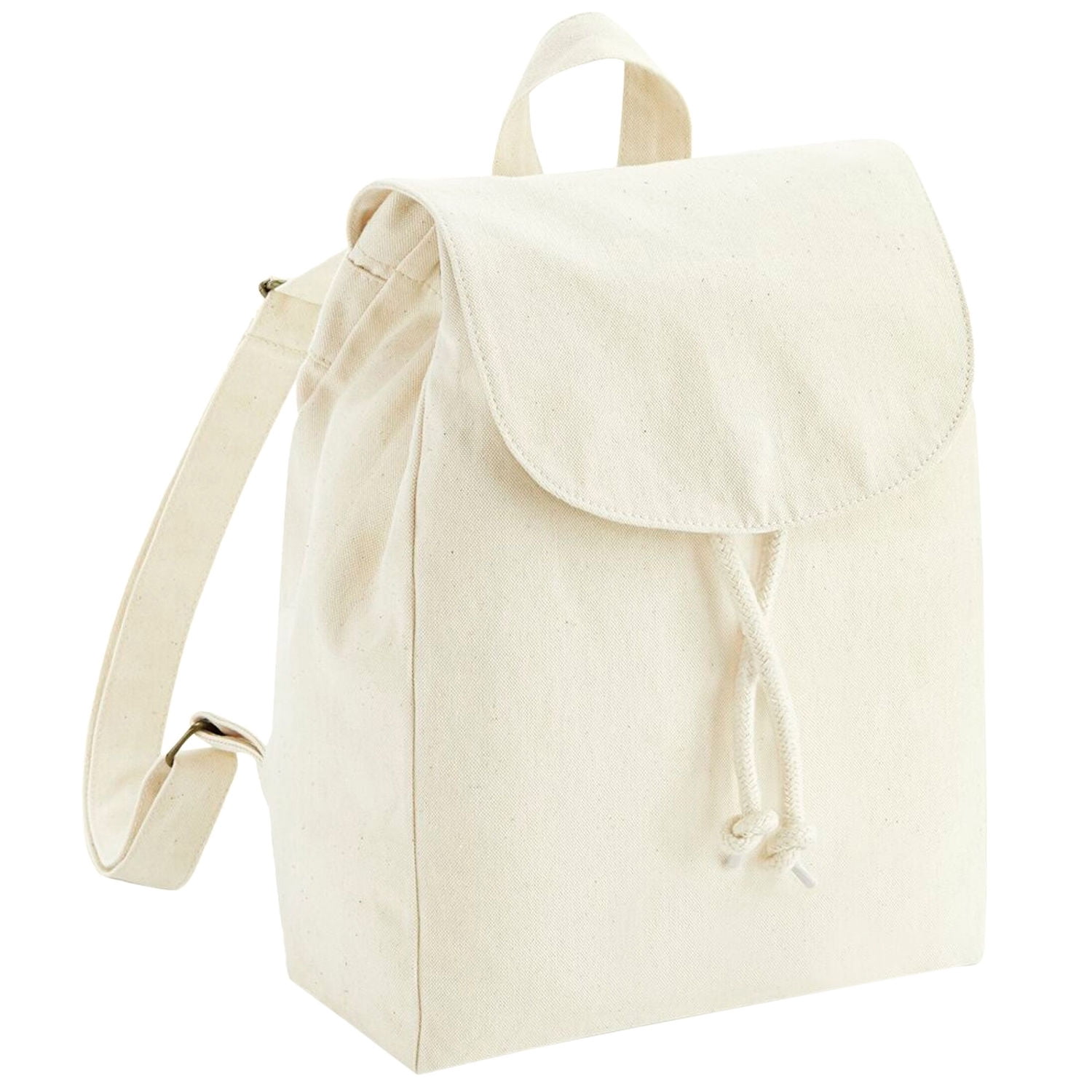 Westford Mill EarthAware Canvas Knapsack – 100% Cotton Drawstring Backpack, Adjustable Strap, 17.6 Pint Capacity