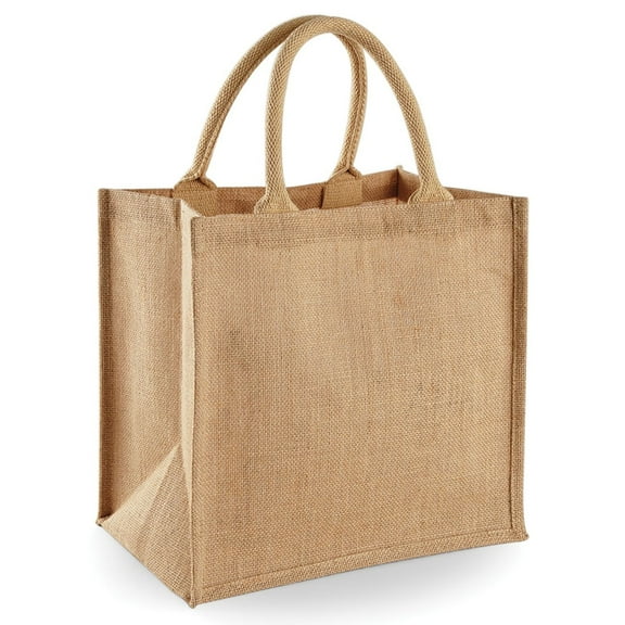 Westford Mill Jute Mini Tote Shopping Bag (14 Liters) (Pack of 2)