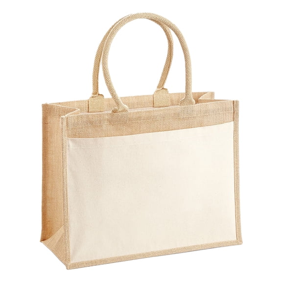 Westford Mill Jute Pocket Shopper Bag