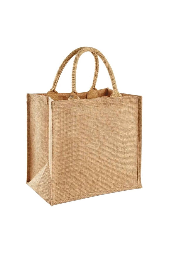 Midi Jute Tote Bag