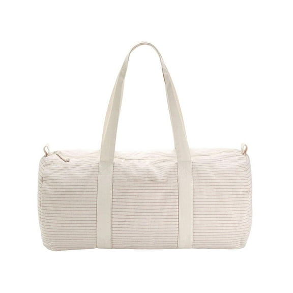 Westford Mill Striped Natural Cotton Duffle Bag