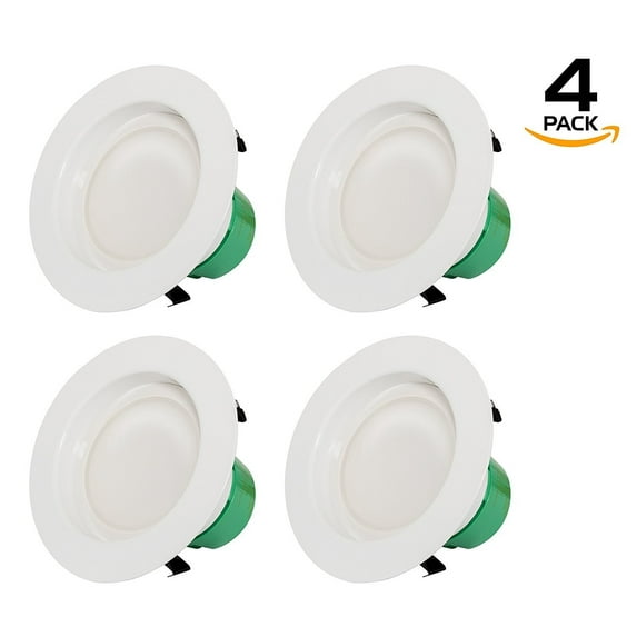 Westgate 19W 6 Inch LED Retrofit Downlight with Integrated Smooth Trim, Dimmable LED Recessed Light Fixture, Damp Location Rated, 120V Energy Star 5 Year Warranty (6500K Daylight, 4 Pack)