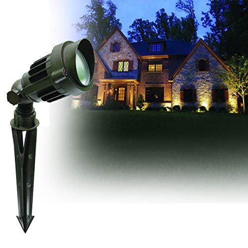 Westgate LED Low Voltage Landscape Spotlight - 12 Volt AC/DC Garden Light - Integrated LED - 400 Lumens - All Accessories Included (6 Watt, 4000K Neutral White)