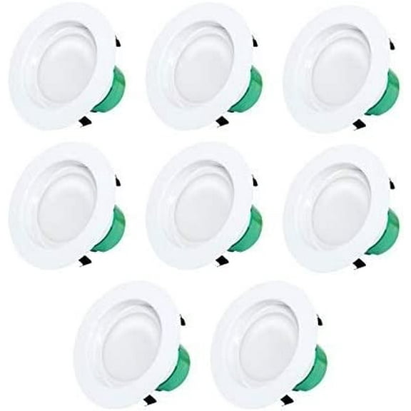 Westgate Lighting 12 Watt 4" Inch Recessed Lighting Kit Dimmable LED Retrofit Downlight with Integrated Smooth Trim 120V (3000K Soft White 8 Pack)