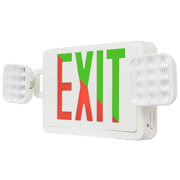 Westgate XTU-CL-RG-EM Bi-Color Selectable Universal Combo Emergency Exit Sign, 3.5W, 6132K