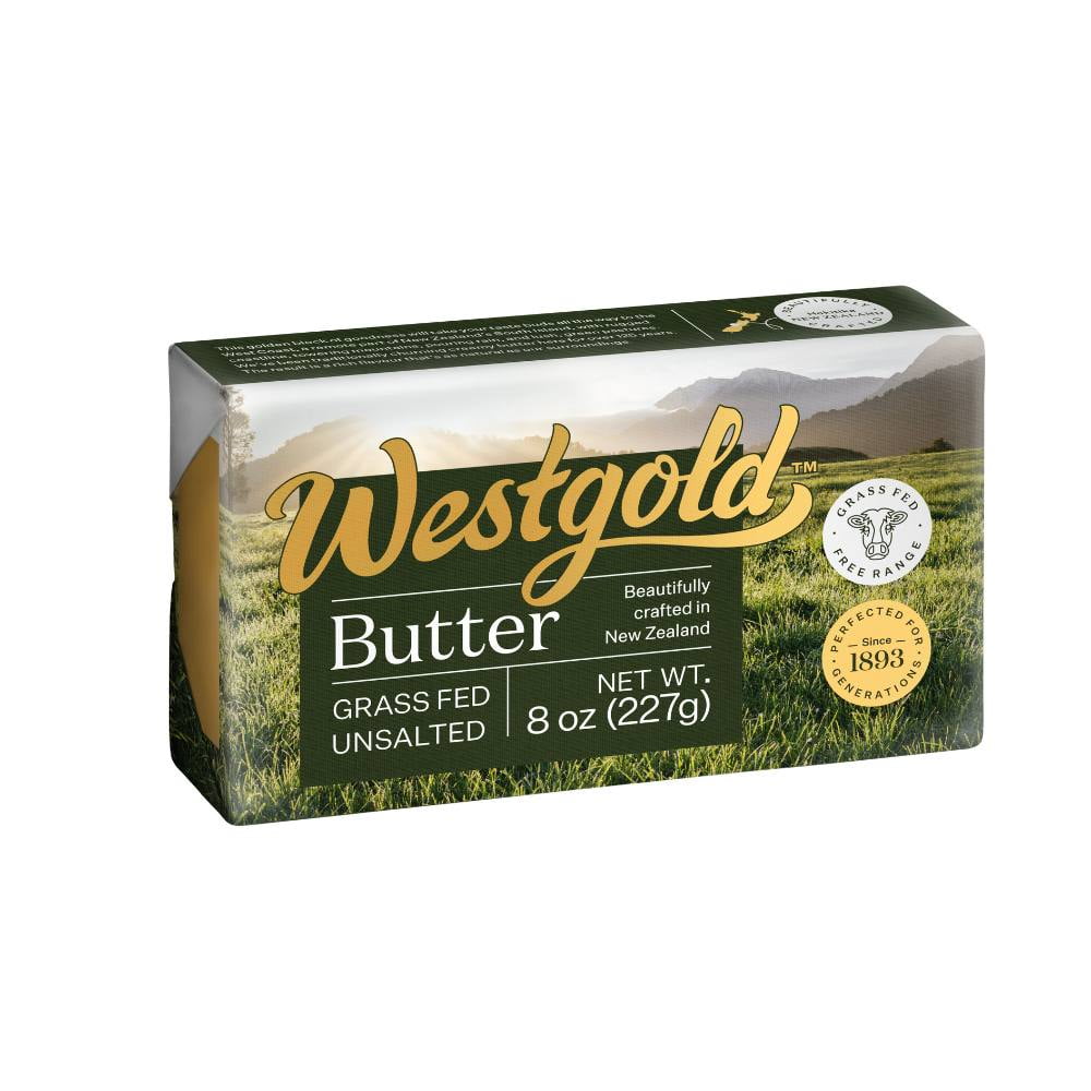 Westgold New Zealand Unsalted Grass Fed Butter 8oz