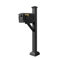 thumbnail image 1 of Westhaven System with Lewiston Mailbox, Square Collar & Pyramid Finial in (Black), 1 of 2