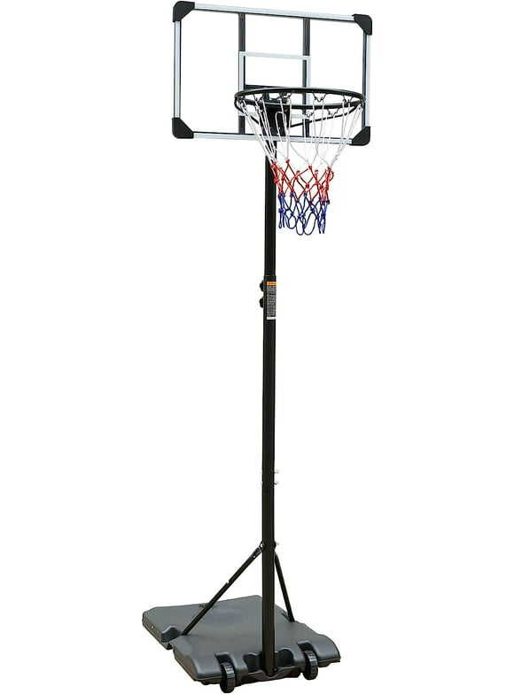 Westice Basketball Hoop, Adjustable Basketball Goal System with Height Adjustable, 28in Backboard & Wheels for Youth Adult at Indoor Outdoor