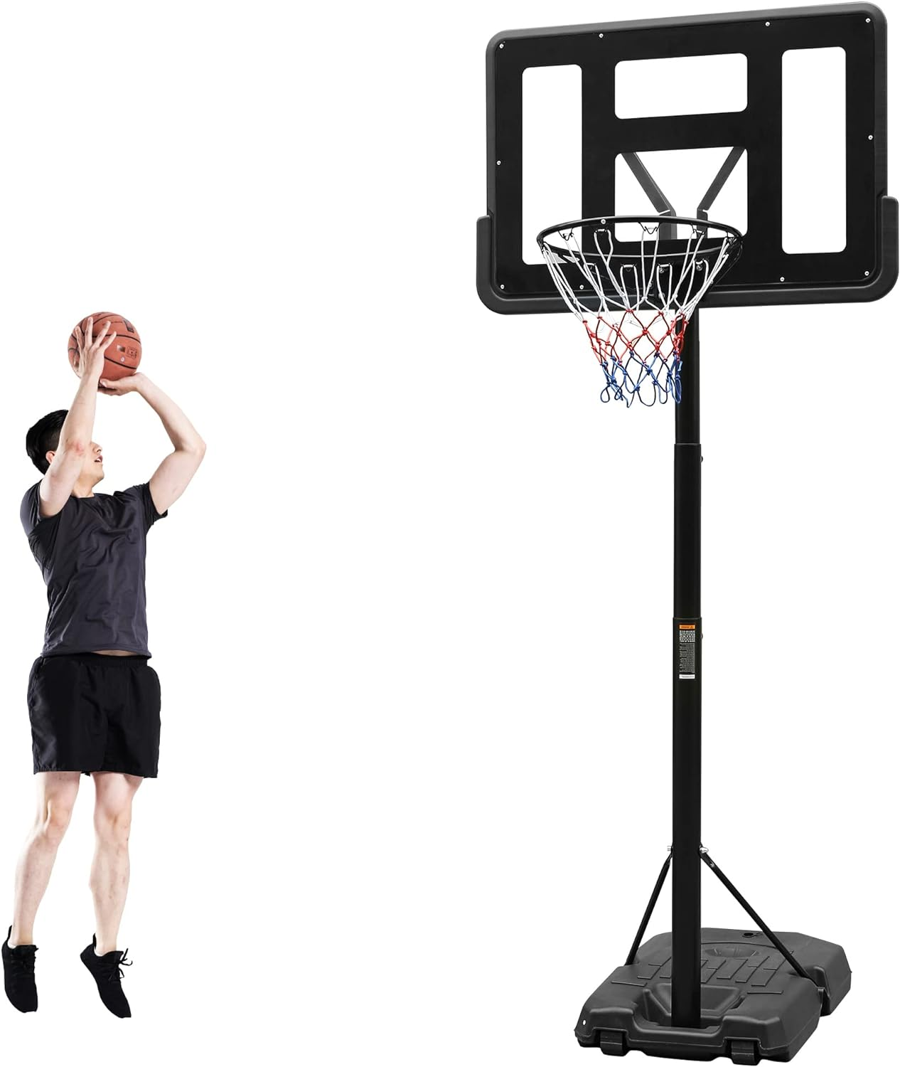 Westice Basketball Hoop, Portable Height Adjustable Basketball Goal