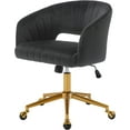 Westice Velvet Office Desk Chair, Black, Height Adjustable, Swivel