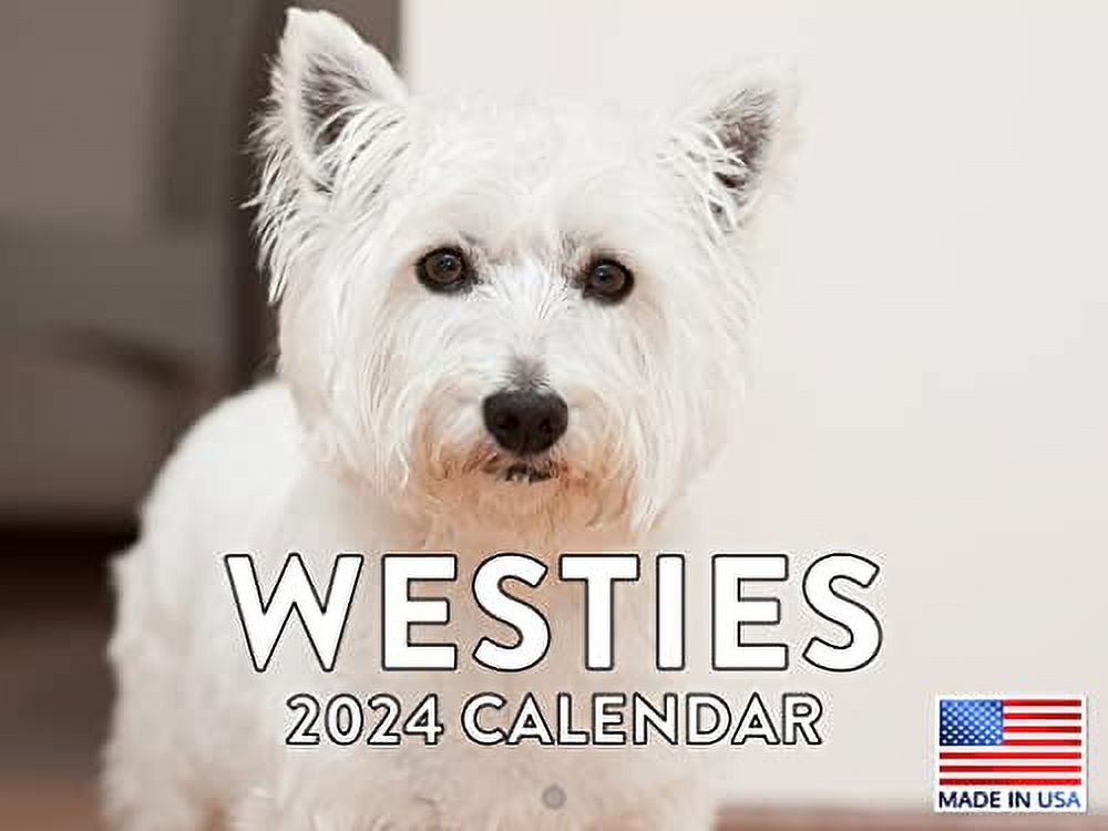 Westie Calendar 2024 West Highland Terrier Gifts Westies Wall Calender