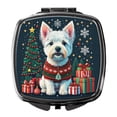 thumbnail image 1 of Westie Christmas Compact Mirror 2.75 in x 3 in, 1 of 4