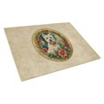 thumbnail image 1 of Westie Christmas Flowers Glass Cutting Board 12 in x 15 in, 1 of 5