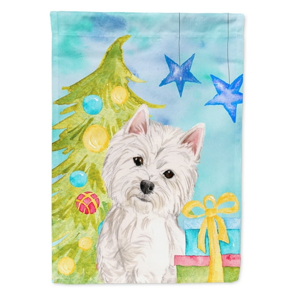 Westie Christmas Garden Flag