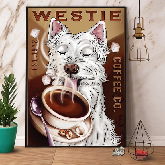 Westie Coffee Co. Paper Poster No Frame Matte Wall Art Decor 11 x 17 Inch Poster