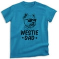 thumbnail image 1 of Westie Dad, Unisex Men's Shirt, West Highland White Terrier Owner, Funny Dog Dad Gift, Heather Blue, X-Large, 1 of 6
